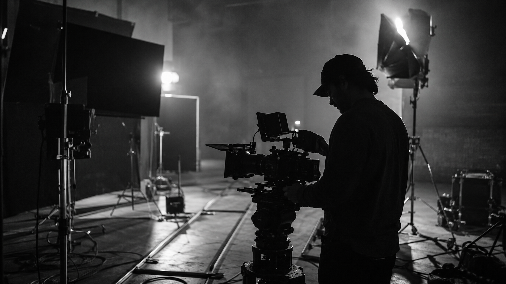 Filmmaker working on set